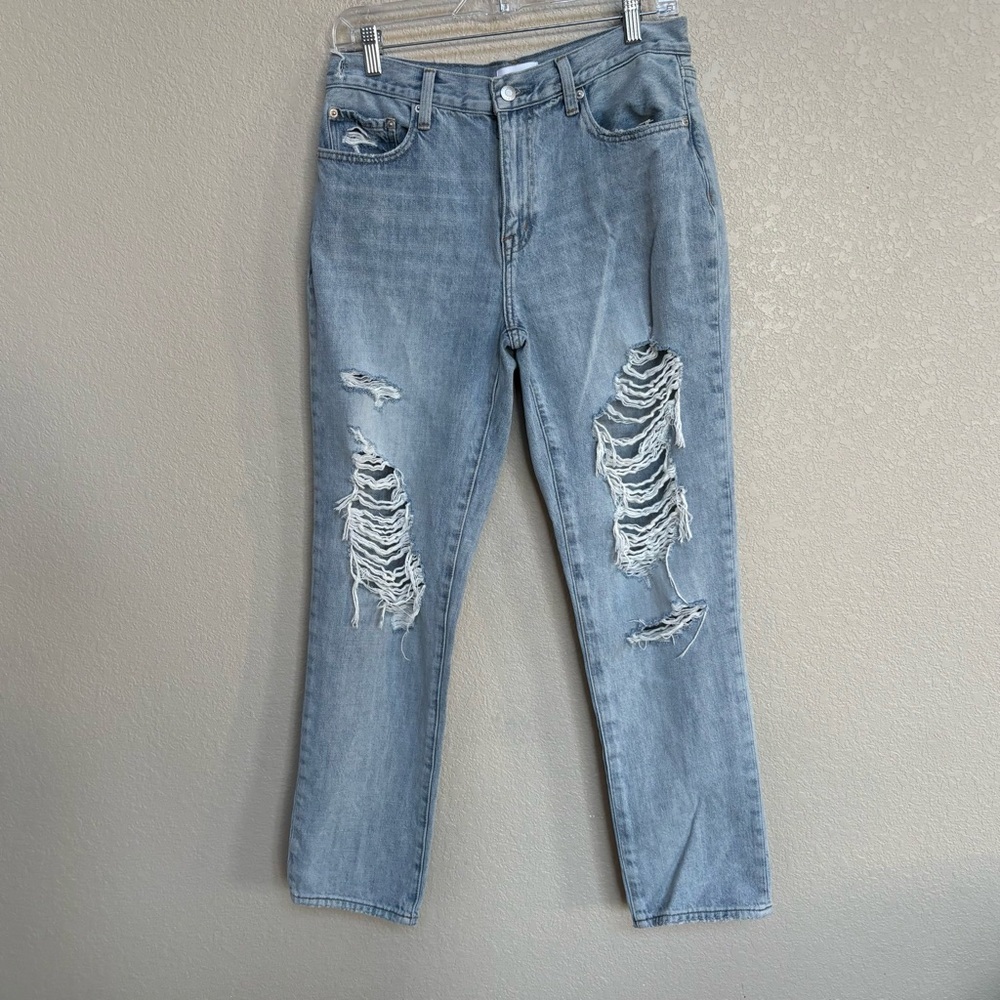 Pistola High Rise Light Wash Distressed Jeans  Size 28